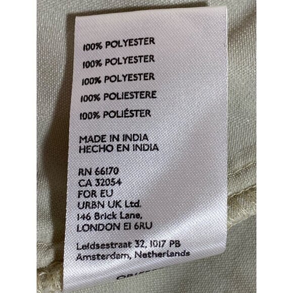 New Free People Beige Velvet Mini Skirt with Side Slant Slit Zip Up Women's 12 - Picture 8 of 8